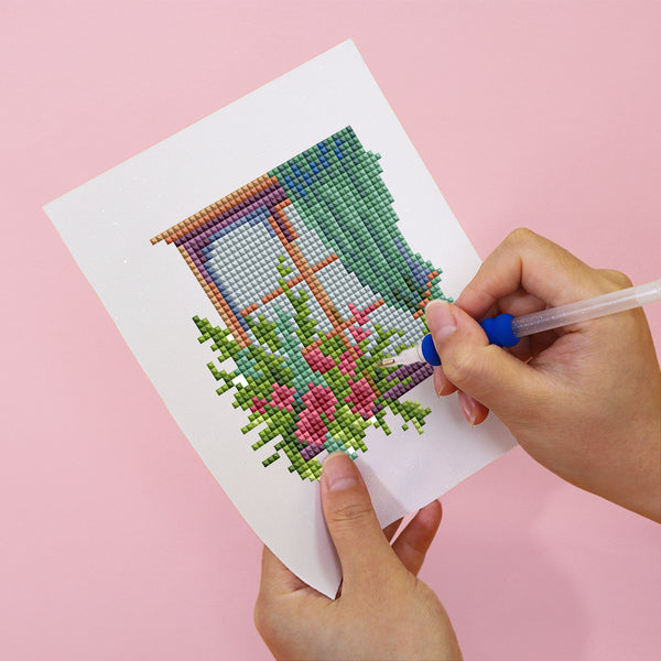 Mini Diamond Painting 3"x5" (12 pieces) - Blooming Floral