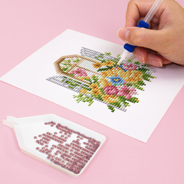 Mini Diamond Painting 3"x5" (12 pieces) - Blooming Floral