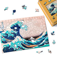 Load image into Gallery viewer, Wooden Puzzle - The Great Wave off Kanagawa by Hokusa