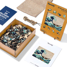 Load image into Gallery viewer, Wooden Puzzle - The Great Wave off Kanagawa by Hokusa