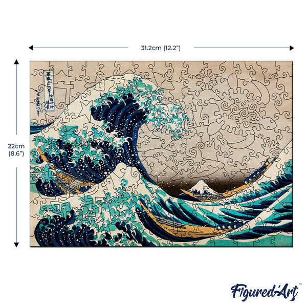Wooden Puzzle - The Great Wave off Kanagawa by Hokusa