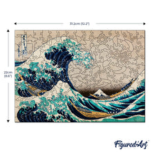 Load image into Gallery viewer, Wooden Puzzle - The Great Wave off Kanagawa by Hokusa