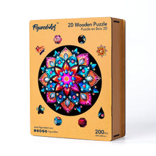 Load image into Gallery viewer, Wooden Puzzle - Kaleidoscope Mandala