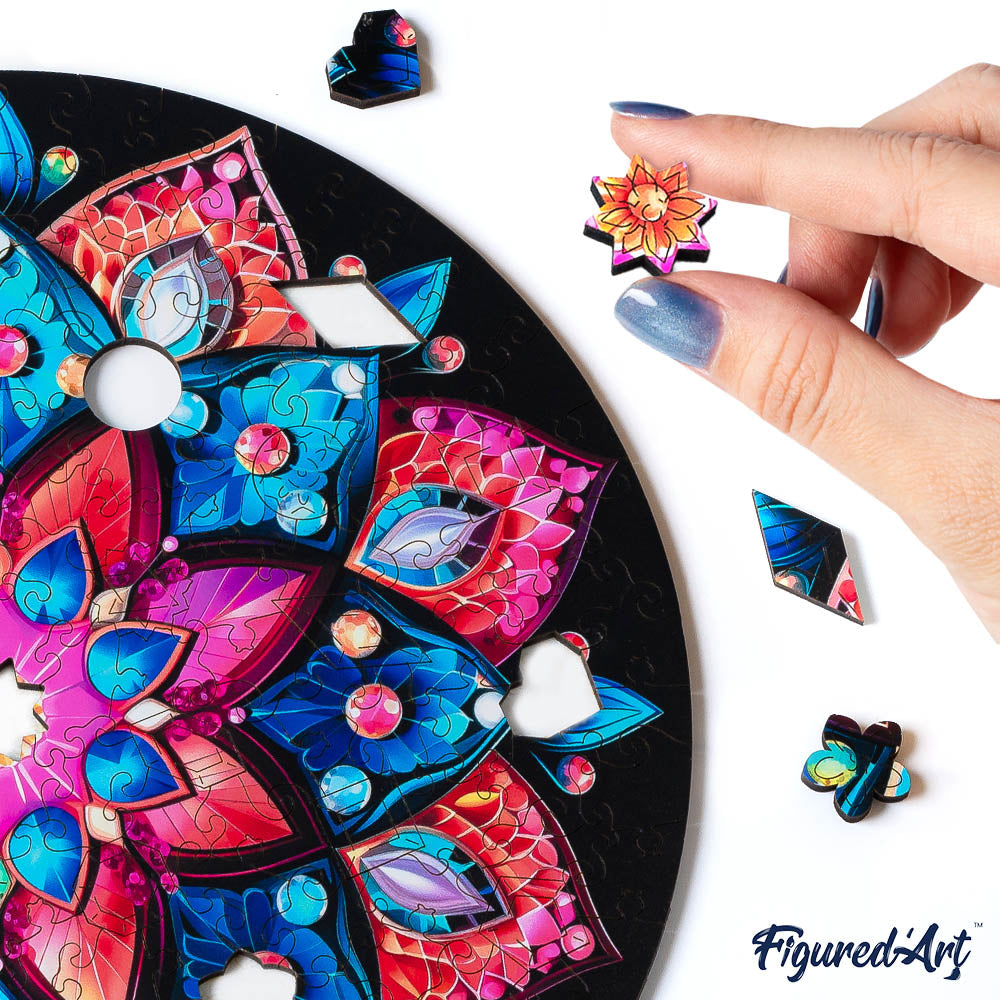 Wooden Puzzle - Kaleidoscope Mandala – Figured'Art