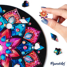 Load image into Gallery viewer, Wooden Puzzle - Kaleidoscope Mandala
