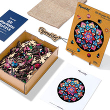 Load image into Gallery viewer, Wooden Puzzle - Kaleidoscope Mandala