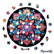 Load image into Gallery viewer, Wooden Puzzle - Kaleidoscope Mandala