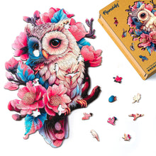 Load image into Gallery viewer, Wooden Puzzle - Floral Owl