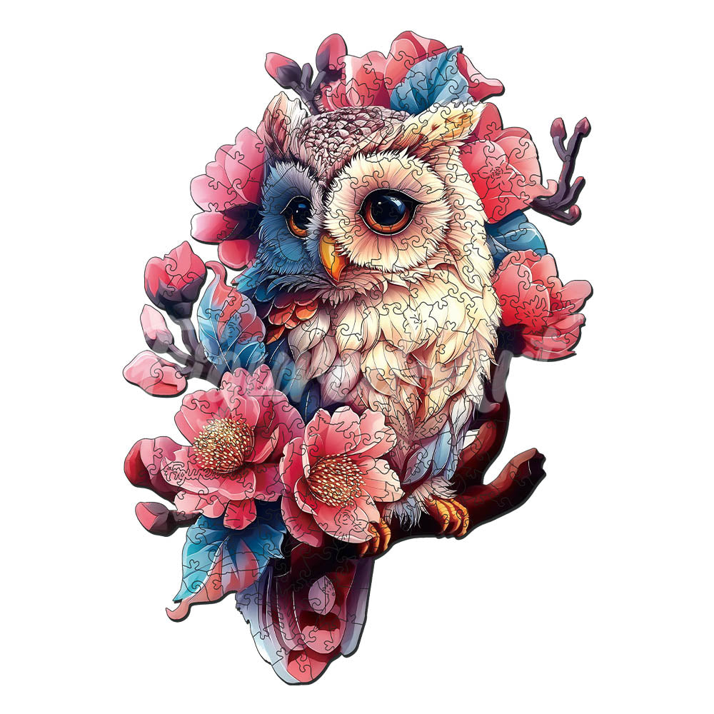 Wooden Puzzle - Floral Owl