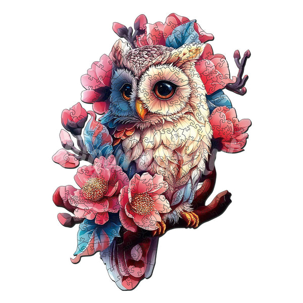 Wooden Puzzle - Floral Owl