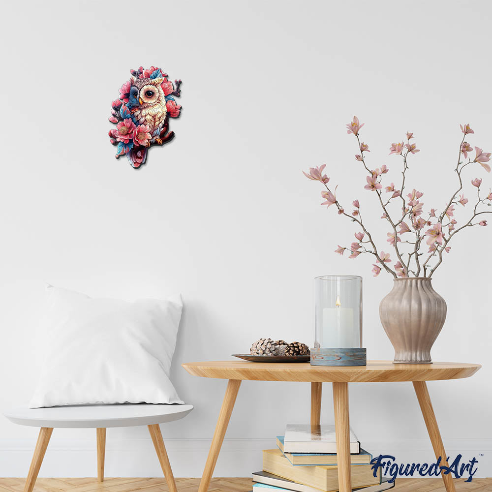 Wooden Puzzle - Floral Owl