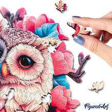 Load image into Gallery viewer, Wooden Puzzle - Floral Owl