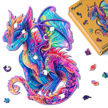 Load image into Gallery viewer, Wooden Puzzle - Vibrant Dragon