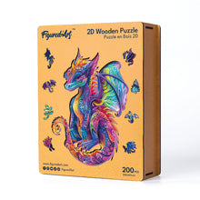 Load image into Gallery viewer, Wooden Puzzle - Vibrant Dragon