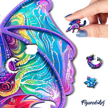 Load image into Gallery viewer, Wooden Puzzle - Vibrant Dragon