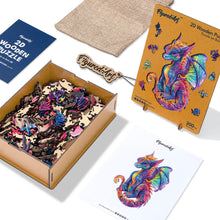 Load image into Gallery viewer, Wooden Puzzle - Vibrant Dragon