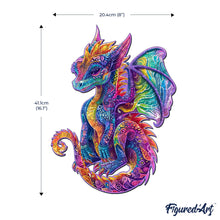 Load image into Gallery viewer, Wooden Puzzle - Vibrant Dragon
