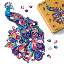 Load image into Gallery viewer, Wooden Puzzle - Peacock