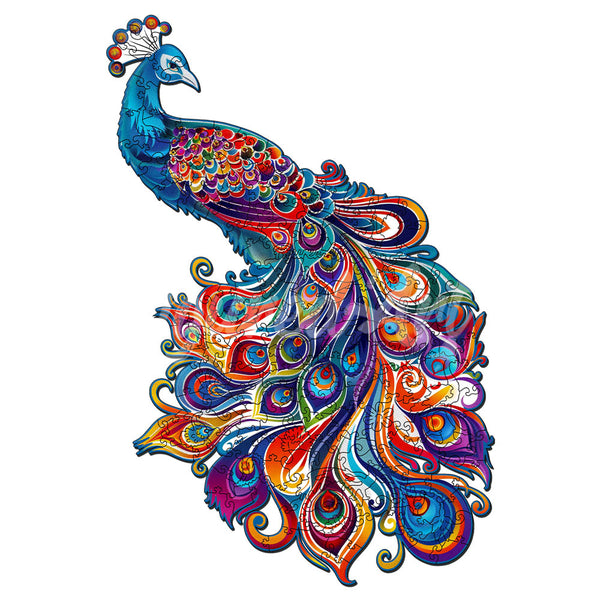 Wooden Puzzle - Peacock