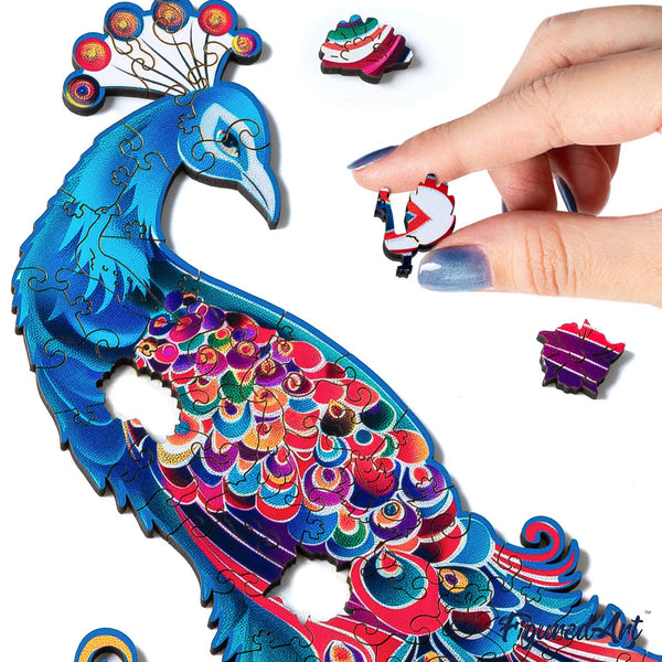 Wooden Puzzle - Peacock