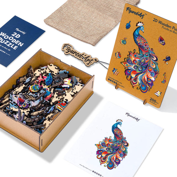 Wooden Puzzle - Peacock