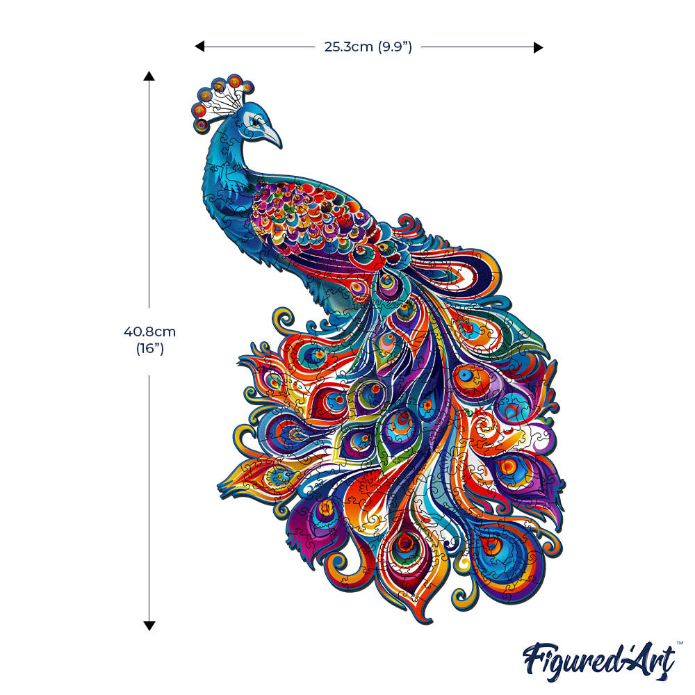 Wooden Puzzle - Peacock