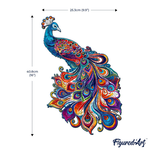 Wooden Puzzle - Peacock