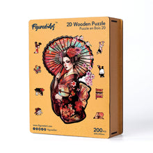 Load image into Gallery viewer, Wooden Puzzle - Geisha with Parasol