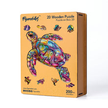 Load image into Gallery viewer, Wooden Puzzle - Colorful Sea Turtle