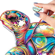 Load image into Gallery viewer, Wooden Puzzle - Colorful Sea Turtle