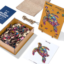 Load image into Gallery viewer, Wooden Puzzle - Colorful Sea Turtle