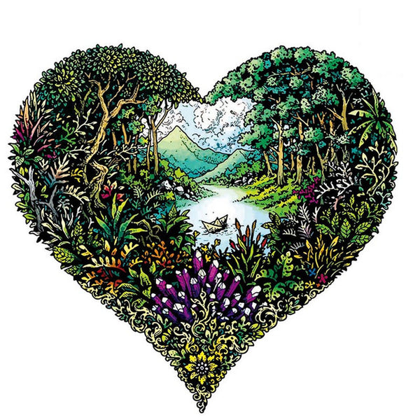 Wooden Puzzle - Nature Heart