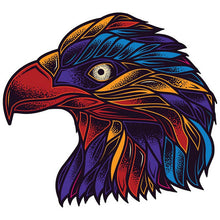Load image into Gallery viewer, Wooden Puzzle - Colorful Eagle Head