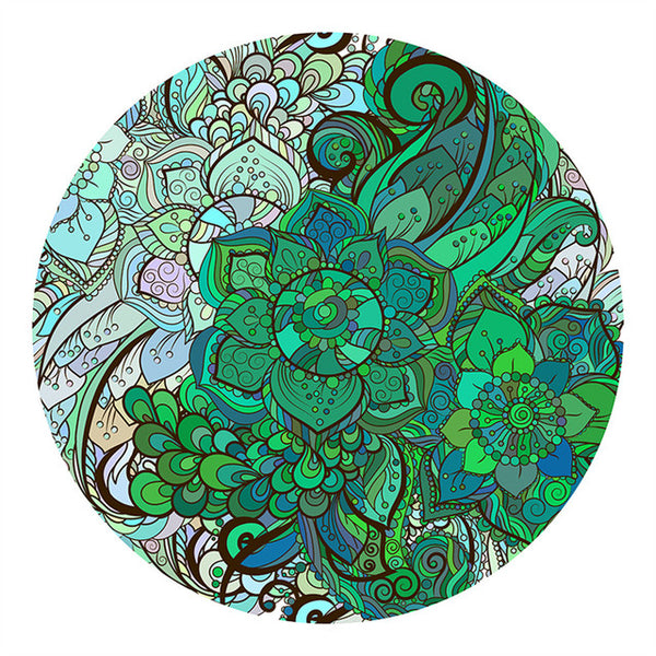 Wooden Puzzle - Green Flowers