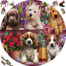 Load image into Gallery viewer, Wooden Puzzle - Puppy Block Party