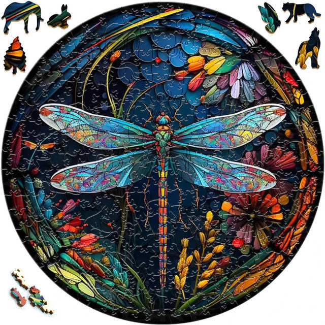 Wooden Puzzle - Dragonfly of Wonder
