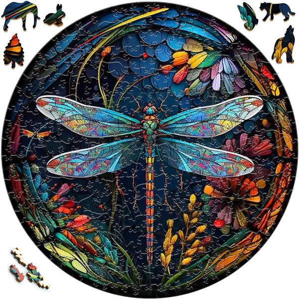 Wooden Puzzle - Dragonfly of Wonder