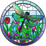 Wooden Puzzle - Dragonfly Among the Flowers