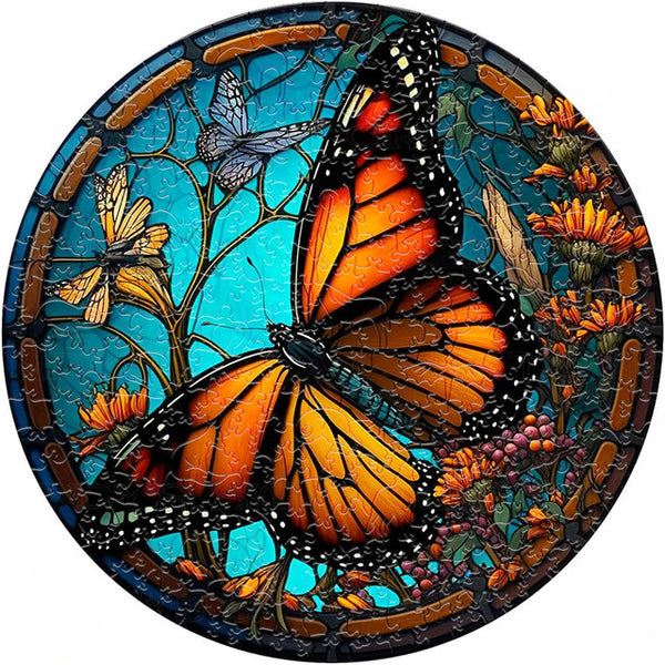 Wooden Puzzle - Blooming Butterfly