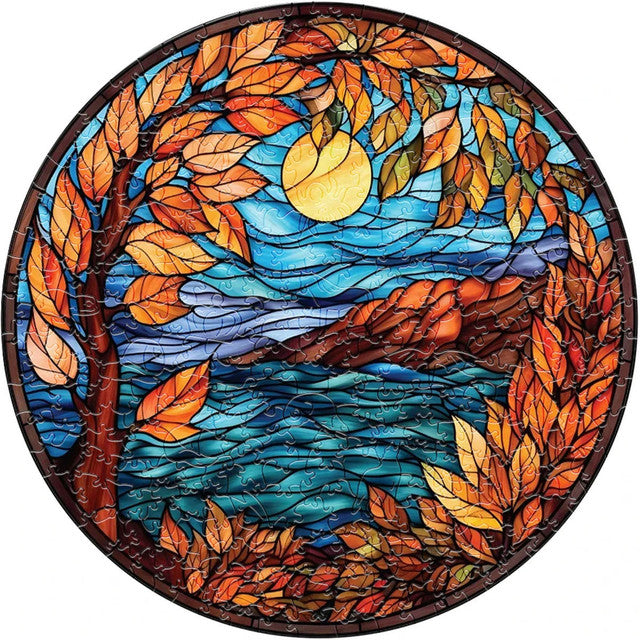 Wooden Puzzle - Sun in Autumn