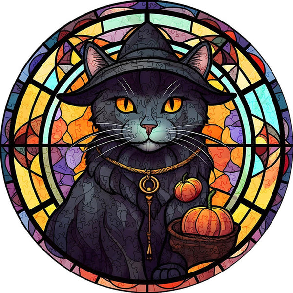 Wooden Puzzle - Wizard Cat