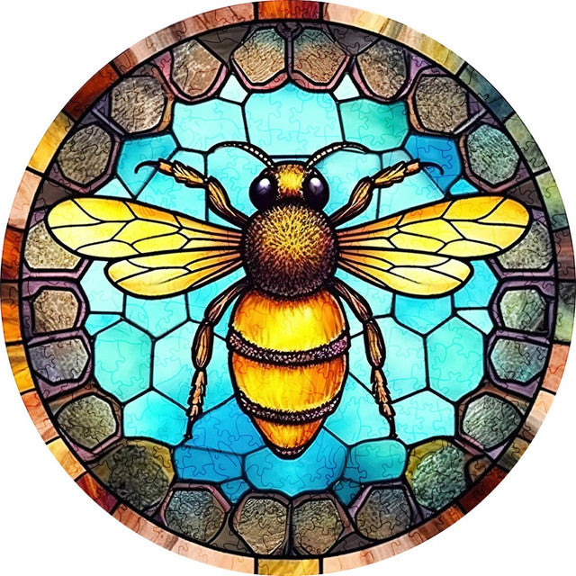 Wooden Puzzle - Golden Honeybee