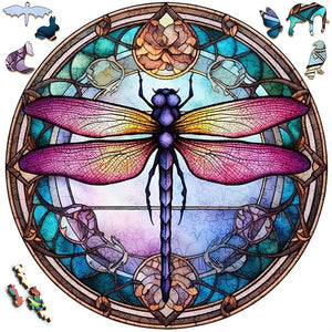 Wooden Puzzle - Cool Dragonfly