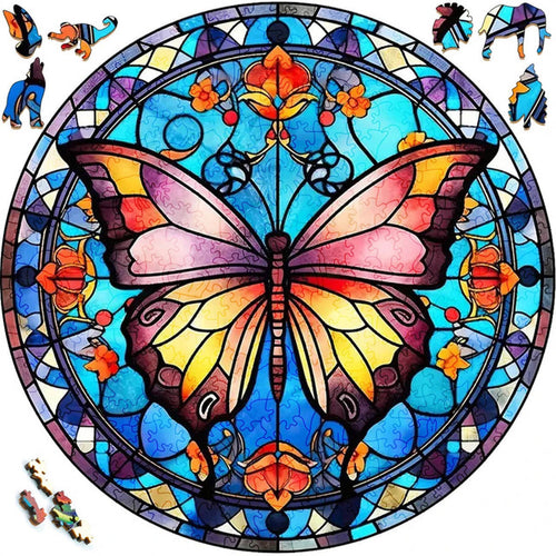 Wooden Puzzle - Warm Butterfly