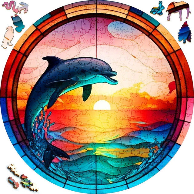 Wooden Puzzle - Rising Dolphin