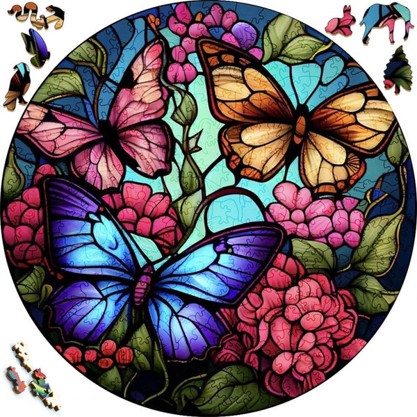 Wooden Puzzle - Butterfly Trio