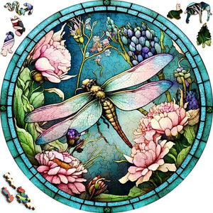Wooden Puzzle - Pastel Dragonfly