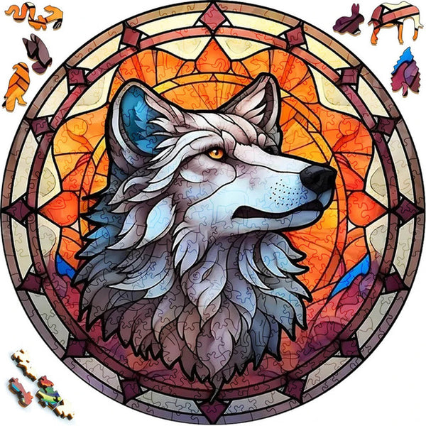 Wooden Puzzle - Autumn Wolf