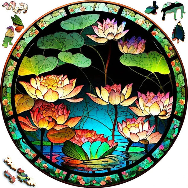 Wooden Puzzle - Water Lilies