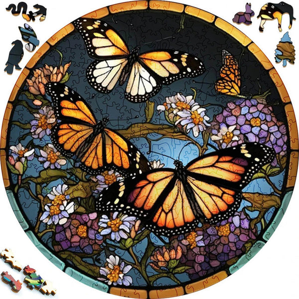 Wooden Puzzle - Butterfly Triplets